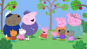 Peppa Pig Ipad At The Park Wallpaper