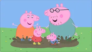 Peppa Pig Loves Playing In The Mud! Wallpaper