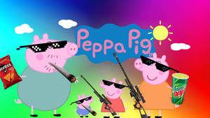 “peppa Pig, The Coolest Pig Around” Wallpaper