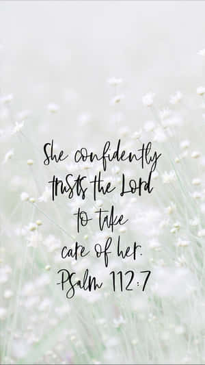 Perennial Flower And Girly Bible Verse Wallpaper