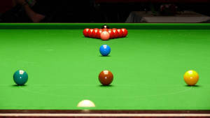 Perfectly Aligned Snooker Balls Wallpaper