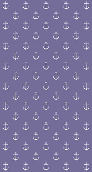 Periwinkle Anchor Pattern Wallpaper