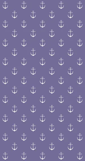 Periwinkle Anchor Pattern Wallpaper