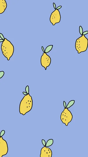 Periwinkle Lemon Cute Cartoon Wallpaper