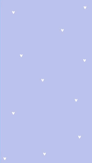 Periwinkle Minimalist Hearts Pattern Wallpaper