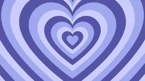 Periwinkle Retro Hearts Wallpaper