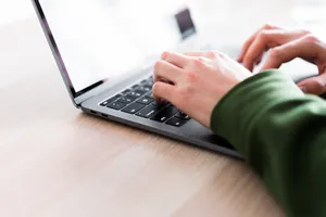 Person Work On Laptop Wallpaper