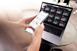 Person Working With Macbook Air 2020 Wallpaper