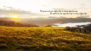 Pessimistic Optimistic Hills Quote Wallpaper