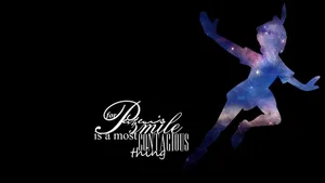 Peter Pan Galaxy Silhouette Wallpaper