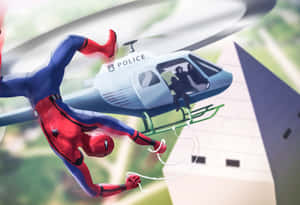 Peter Parker Shows Off His Spider-man Suit In Spider Man Homecoming Wallpaper