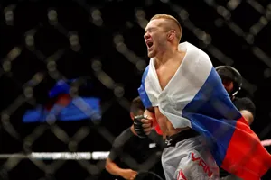 Petr Yan Russian Flag As Cape Wallpaper