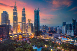 Petronas Towers City View Wallpaper