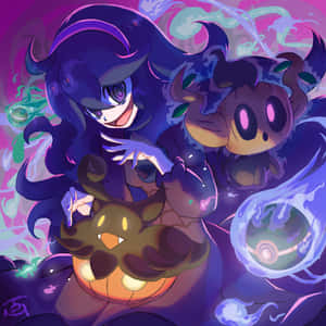 Phantump With Scary Girl Wallpaper