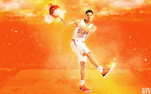 Phoenix Suns Devin Booker Digital Fanart Wallpaper