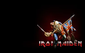 Photo Iron Maiden's Trooper Eddie On A Mission Wallpaper