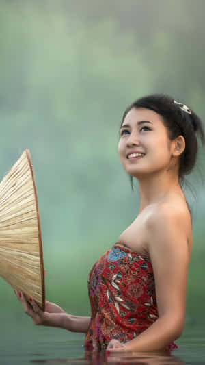 Photoshoot Of An Asian Girl Wallpaper