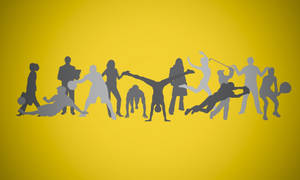 Physical Education Yellow Vector Art Wallpaper