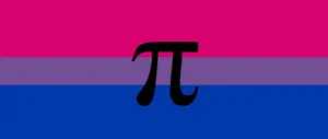 Pi Symbol On A Pink And Blue Flag Wallpaper
