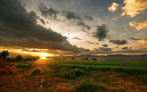 Picture-perfect Rural Farm Desktop Wallpaper