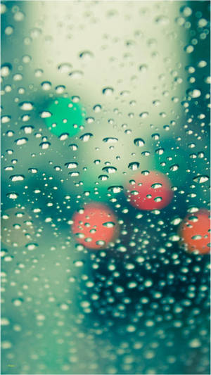 Picture Splish Splash - A Glittery Iphone In The Rain Wallpaper