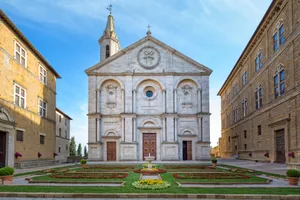 Pienza Piazza Pio Ii Cathedral Italy Wallpaper