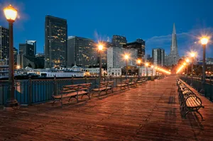 Pier 7 At Night San Francisco Photography Wallpaper