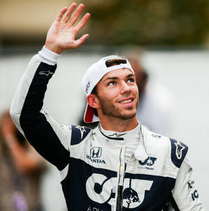 Pierre Gasly Waving Wallpaper