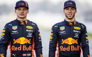 Pierre Gasly With Max Verstappen Wallpaper