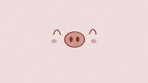 Pig Face Pastel Desktop Wallpaper