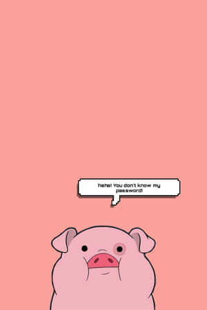 Pig Secure Password Illustration Wallpaper