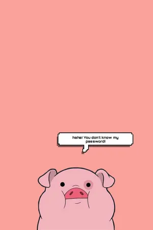 Pig Secure Password Illustration Wallpaper