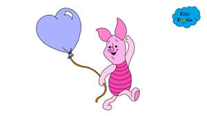 Piglet Heart Balloon Wallpaper