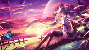 Pigtail Anime Girl Nightcore Wallpaper