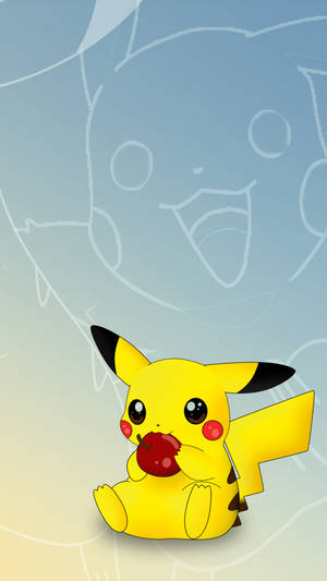 Pikachu Iphone With Berry Wallpaper