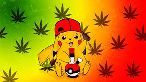 Pikachu Smoking A Joint Wallpaper