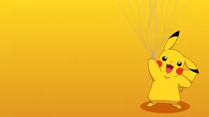Pikachu Unleashes A Powerful Thunderbolt Wallpaper