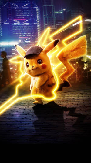 Pikachu With Yellow Lightning Wallpaper