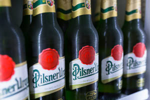 Pilsner Urquell Bottles Wallpaper