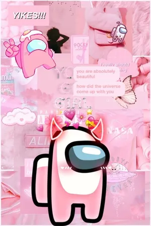 Pink Aesthetic Among Us Wallpaper