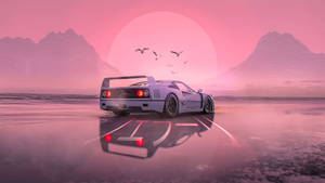 Pink Aesthetic Anime Car Wallpaper