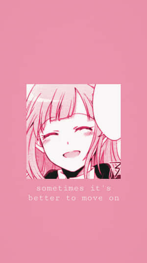 Pink Aesthetic Anime Phone Nanami Chiaki Wallpaper