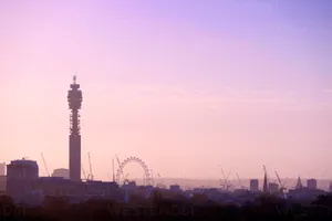 Pink Aesthetic Bt Tower Desktop Wallpaper