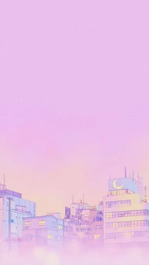 Pink Aesthetic Tumblr Laptop With Sky Wallpaper