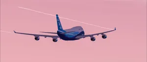 Pink Airplane Taking Off In Paris, France Wallpaper