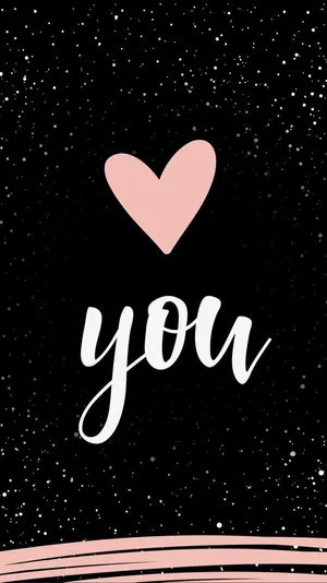 Pink And Black I Heart Pfp Wallpaper