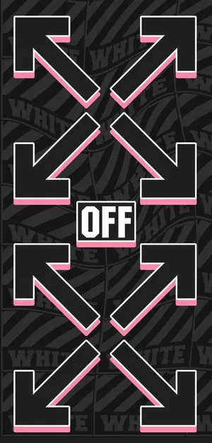 Pink And Black Off White Iphone Wallpaper