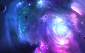 Pink And Blue Galaxy Wallpaper