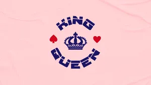 Pink And Blue King And Queen Wallpaper