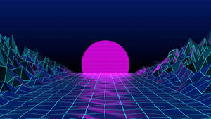 Pink And Blue Vaporwave Wallpaper